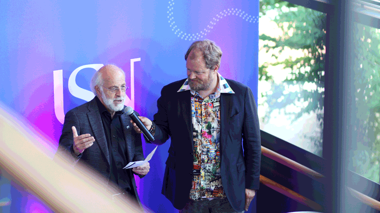 USN-rektor Petter Aasen åpner Expo sammen med konferansier Pål Knutsson Medhus