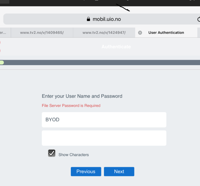 BYOD ID password