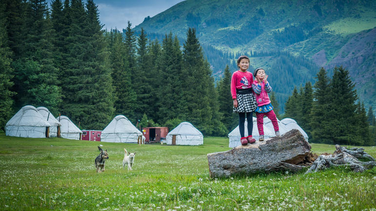 Children in Kirgistan
