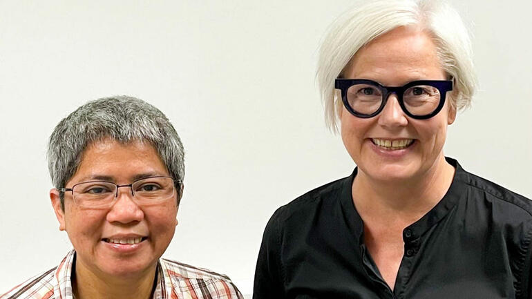 WILL HEAD A LARGE EU PROJECT: The professors from left: Rigmor Baraas and Rosemarie Bernabe will coordinate XR4HUMAN, this first project headed by USN in Horizon Europe. (Photo: USN/Private)