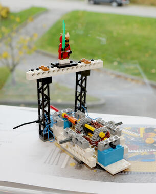 Nærbilde av Lego-motor