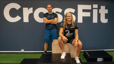 Trener Ramon Navarro og student Ida. Foto: Peter Jørgensen