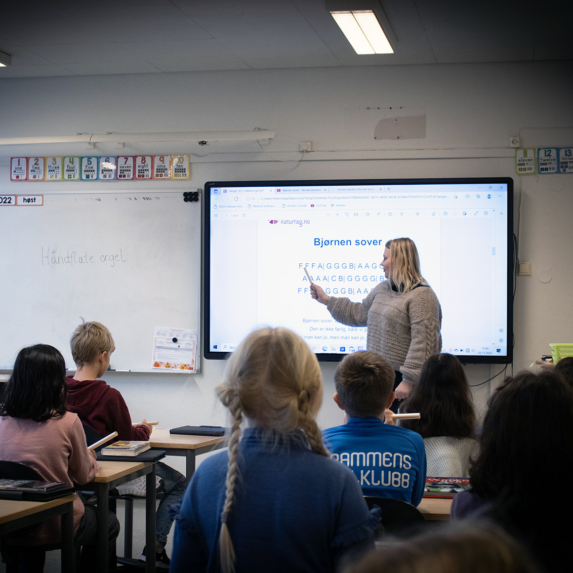 Lese- og skriveundervisning ved Øren skole i Drammen