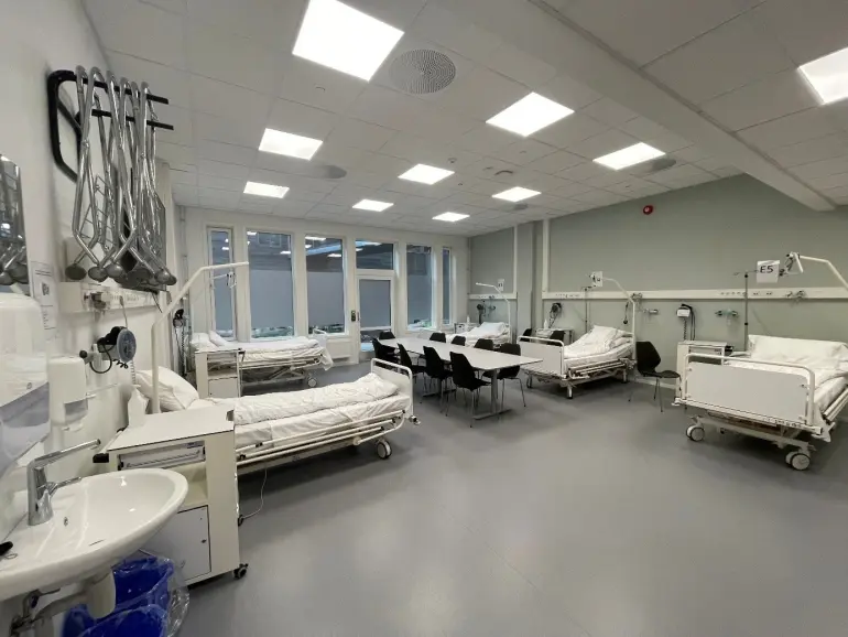 Sengepost i Sim 1. Sengepost på simsenteret i Vestfold