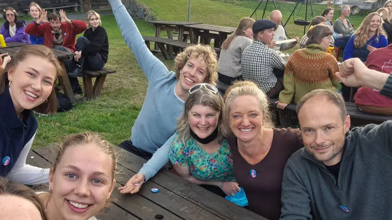 Glade USN-studenter under Raulandsleikene