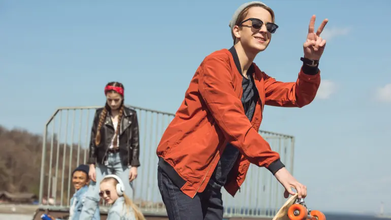 Image of youth in a skating park