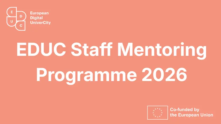 EDUC Staff Mentoring Programme. Tekstplakat