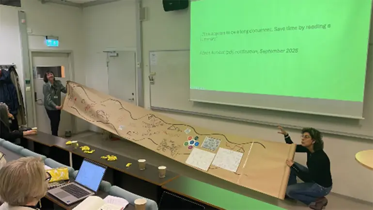 Picture from the first meeting in the Recaiming Slow Network.