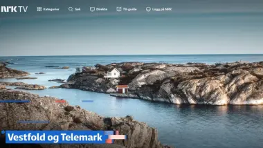 Skjermbilde av NRKs distriktssending for Vestfold og Telemark