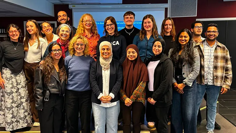 HEILE GJENGEN: Studentar og undervisarar på EDUC Summer School in Critical Methodologies på USN, 2026. studenter.